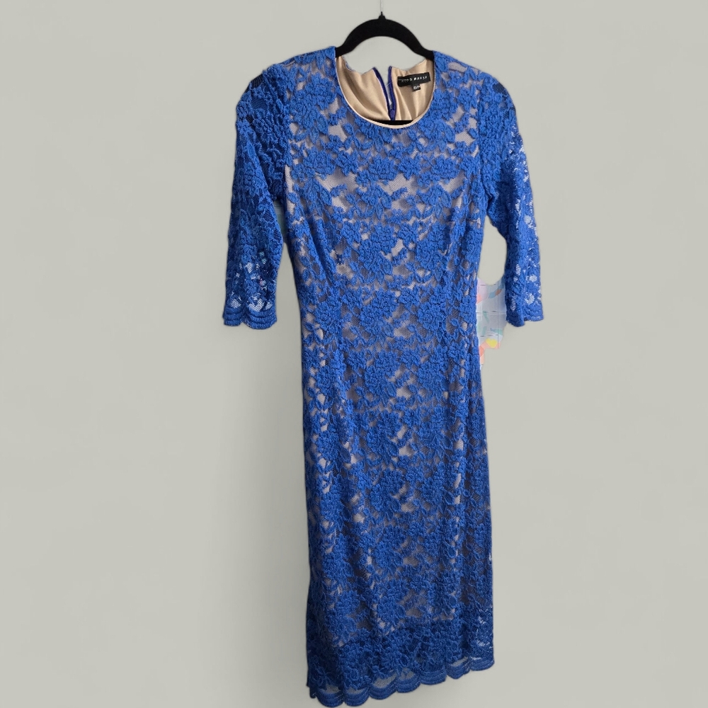 Ross Mayer Blue Lace Dress